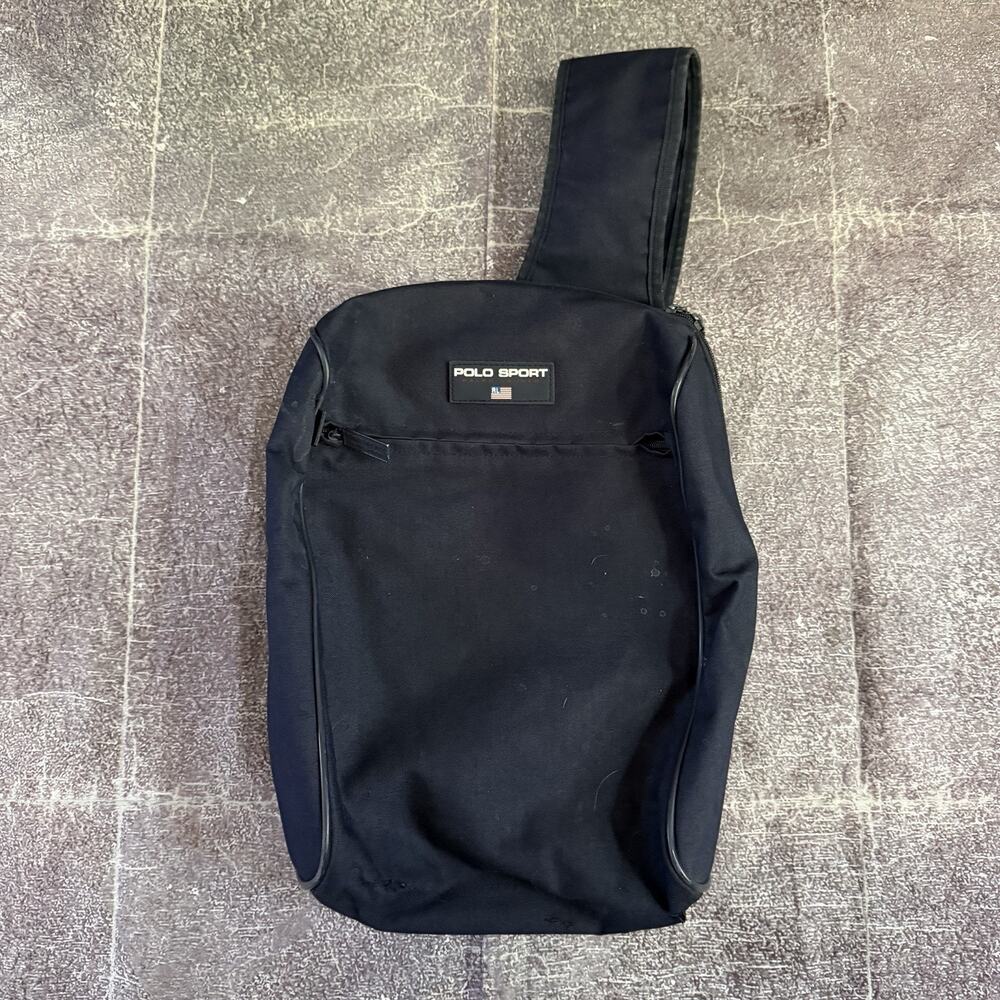 Vintage 90's Polo Sport Navy Blue Crossbody Sling Day Pack Small Backpack Bag